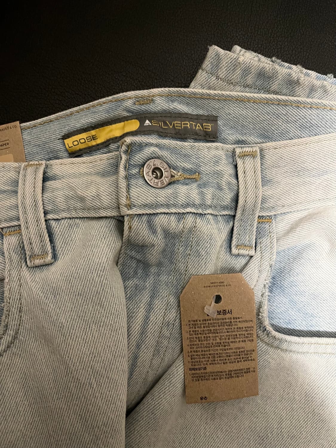 [34] 리바이스 실버탭 새상품 루즈핏 연청 데님 청바지 상품이미지4