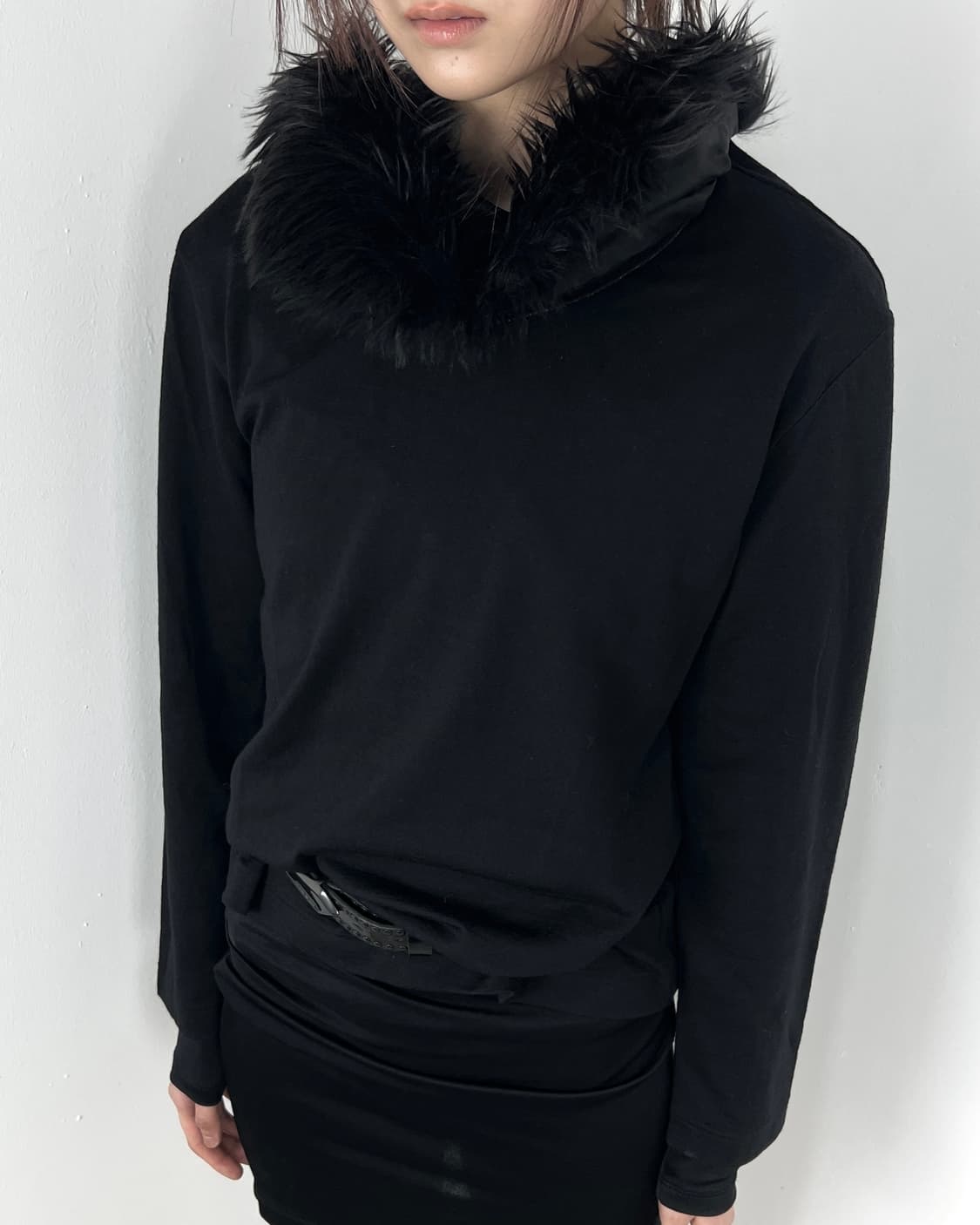 Comme Des Garcons Fur Neck Wool Knit 상품이미지1