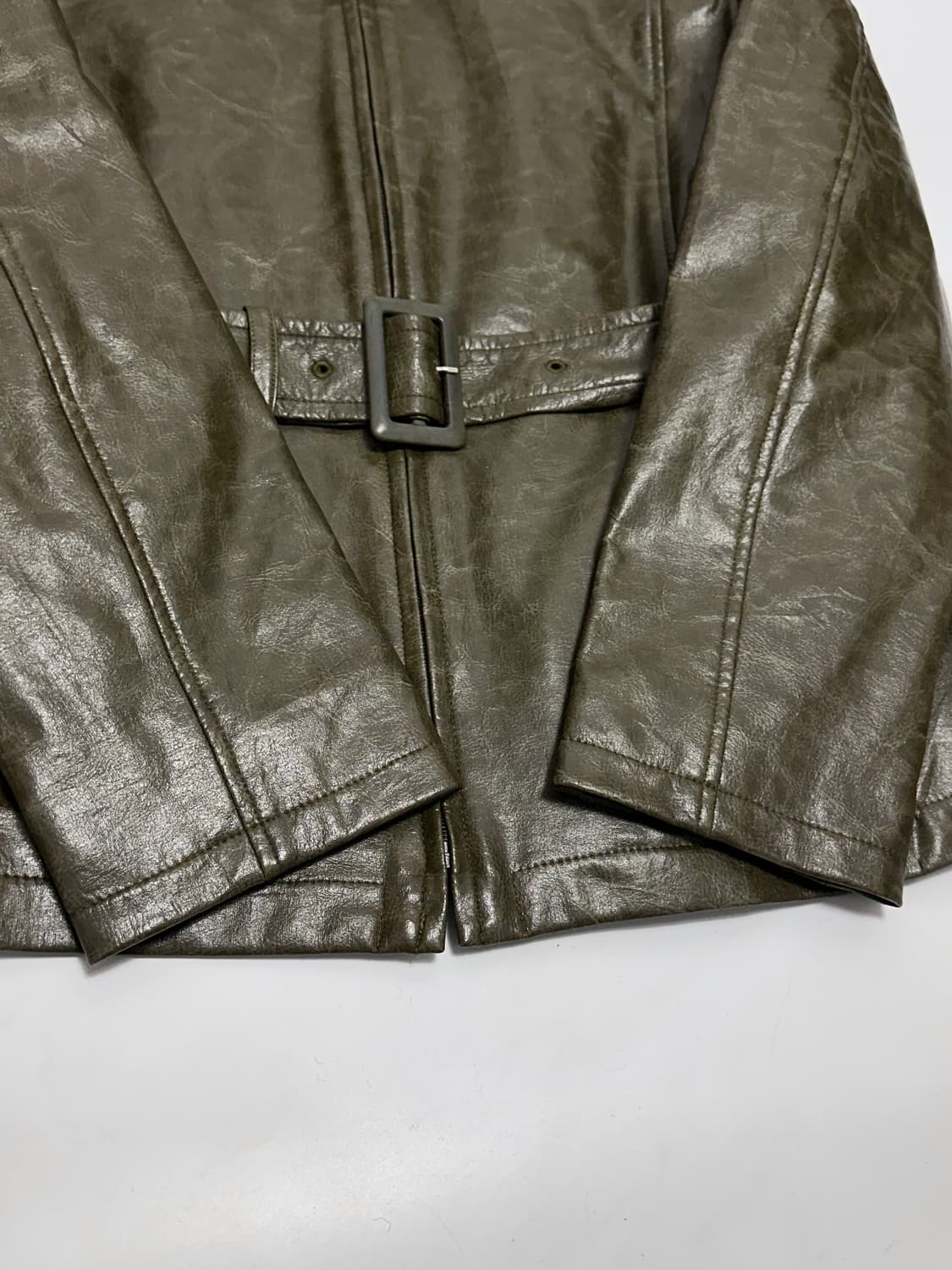 MK klein 페이크 레더 퍼 자켓 일본빈티지 상품이미지7