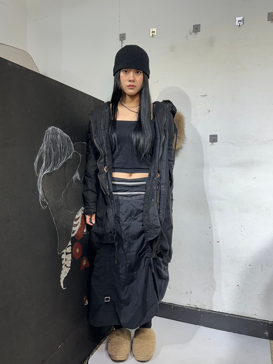 G.O.A 고아 가먼츠 피쉬테일 파카 개파카 빅후드 퍼 야상 자켓 L 상품이미지3