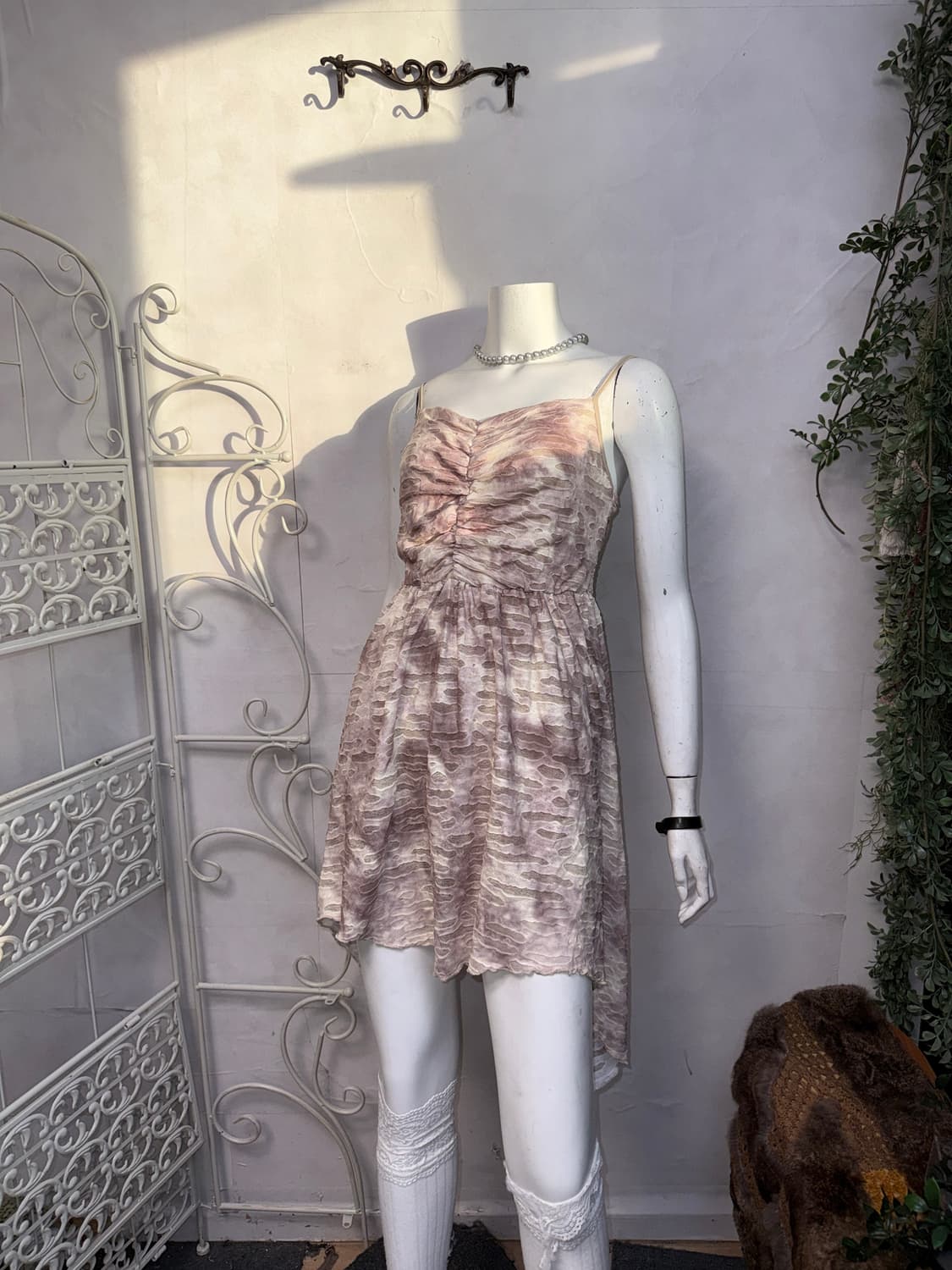 Dusty rose tie dye grunge unbalanced ops 상품이미지1