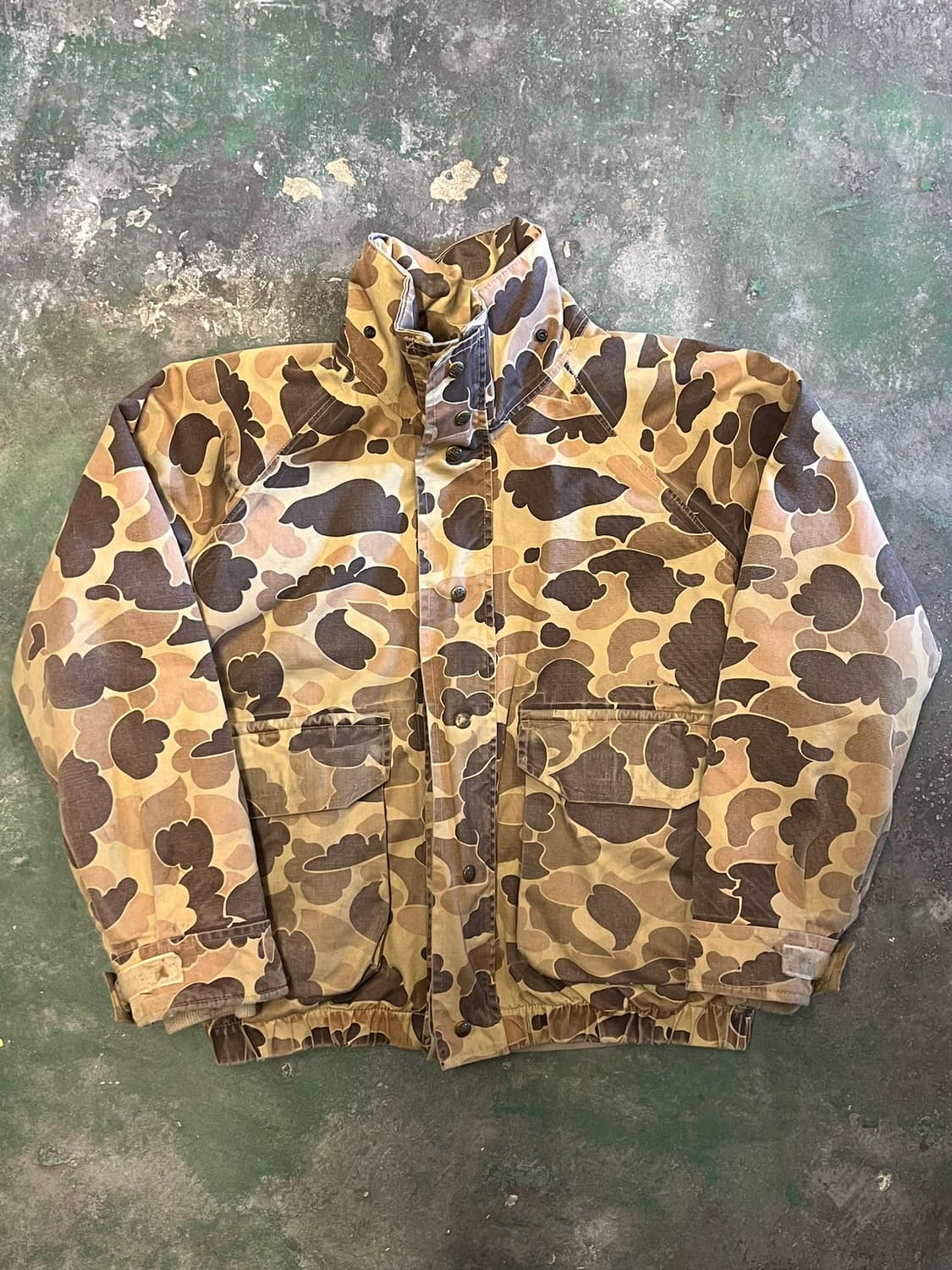 90s[L] 올드 콜롬비아 빈티지 고어텍스 덕카모 USA 내피 헌팅 자켓 상품이미지1