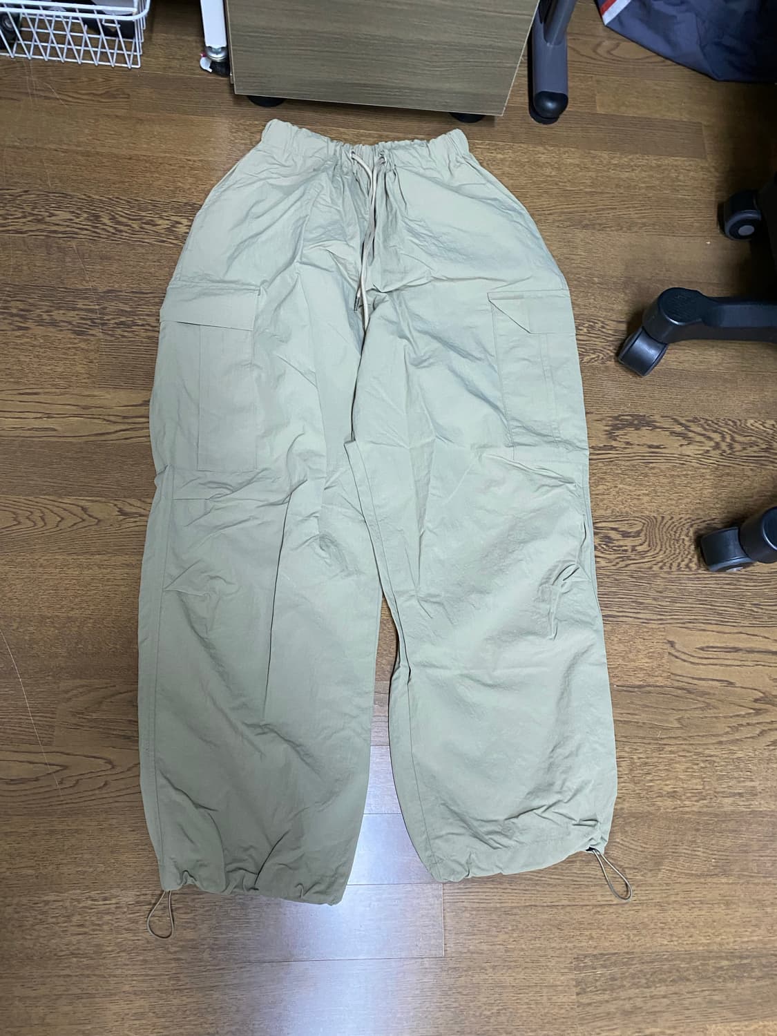 mosco 와이드 나일론 bdu 카고 밴딩 팬츠 베이지 상품이미지1