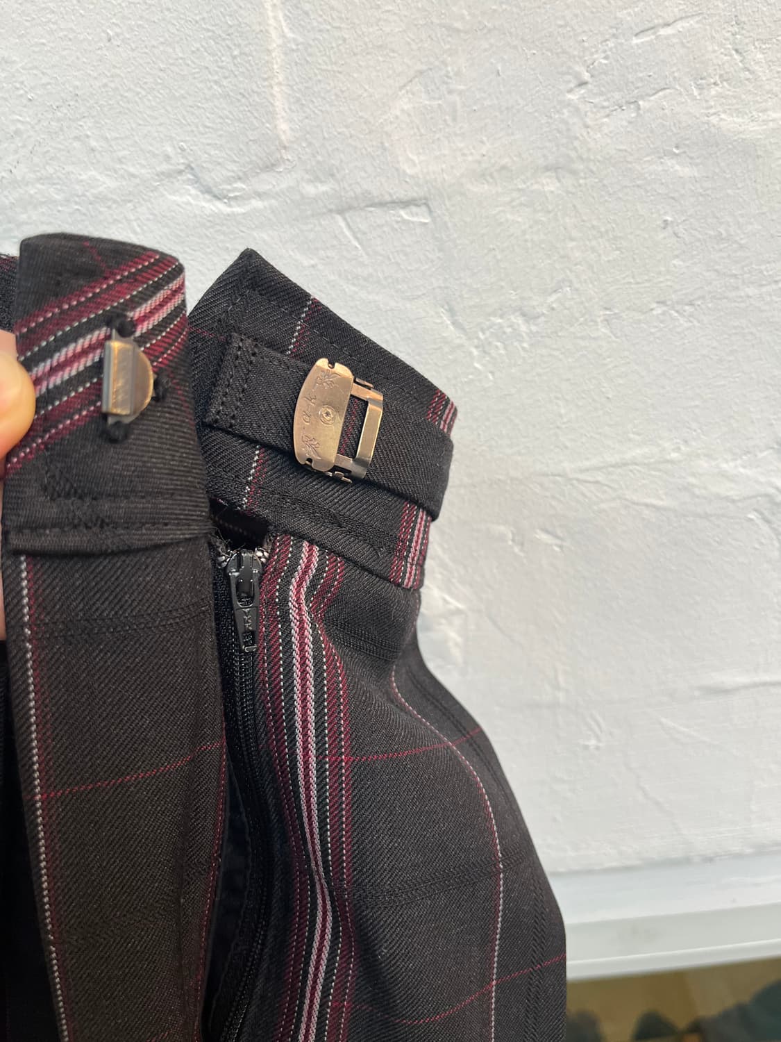 Tombow 일본 교복치마 울 체크 플리츠 스커트 상품이미지6