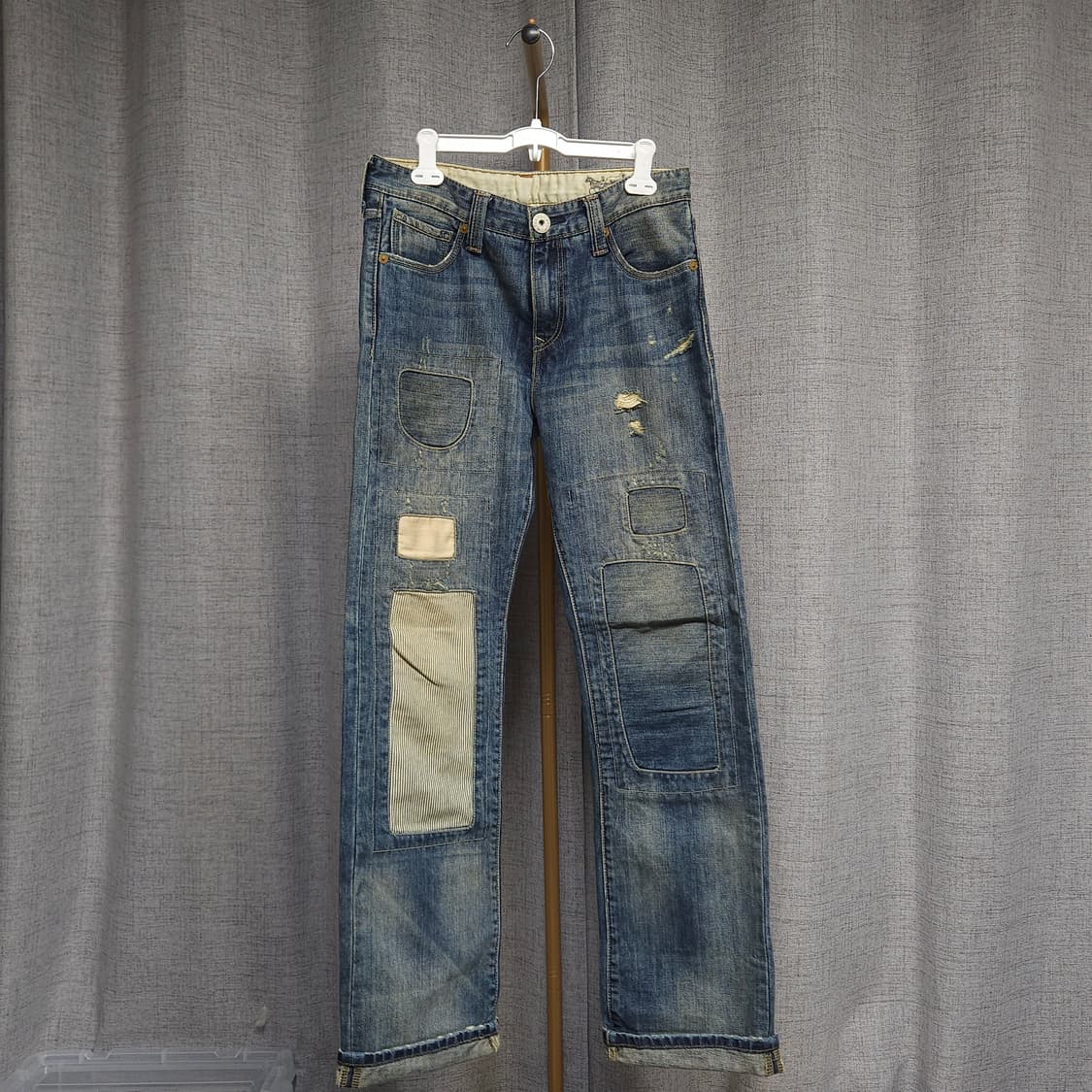 30 ) 리바이스 523 커스텀 빈티지 패치 스트레이트 청바지 상품이미지1