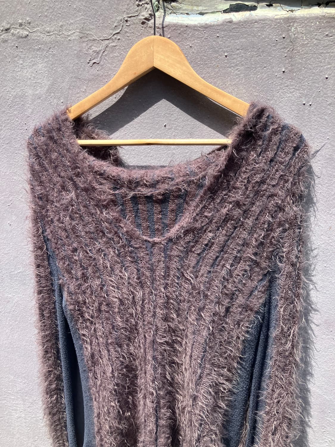 FENDI 퍼플 모헤어 스트라이프 니트 스웨터 M 상품이미지2