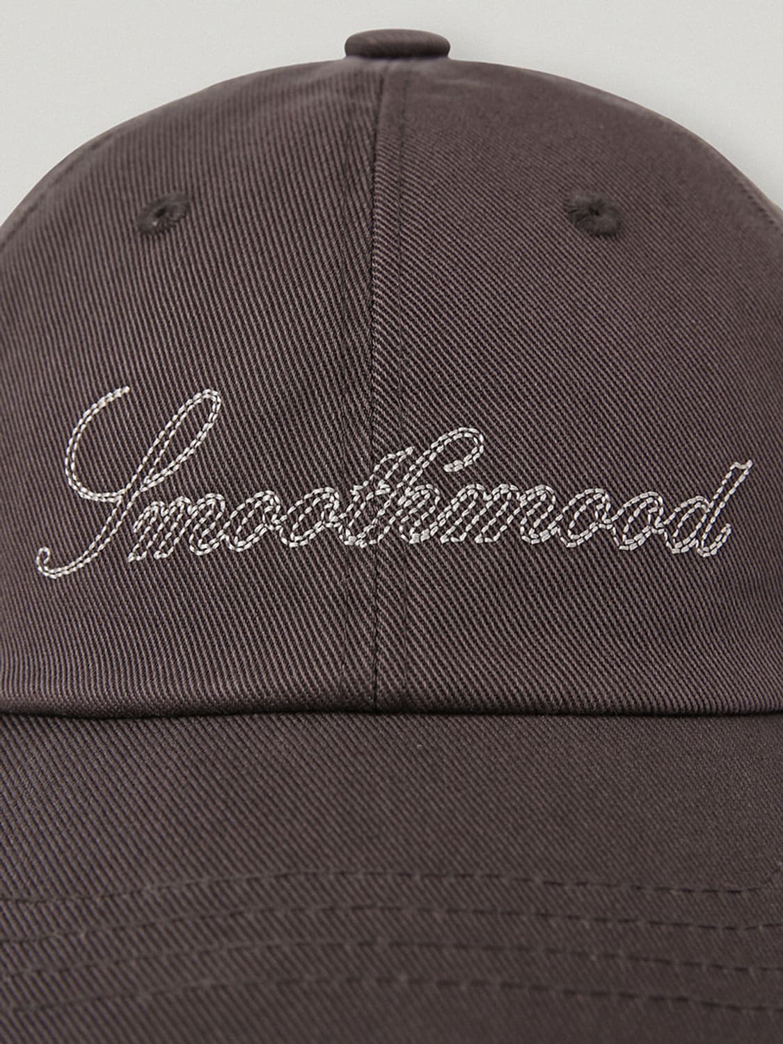 스무드무드 워시드 로고 볼캡 브라운 상품이미지2