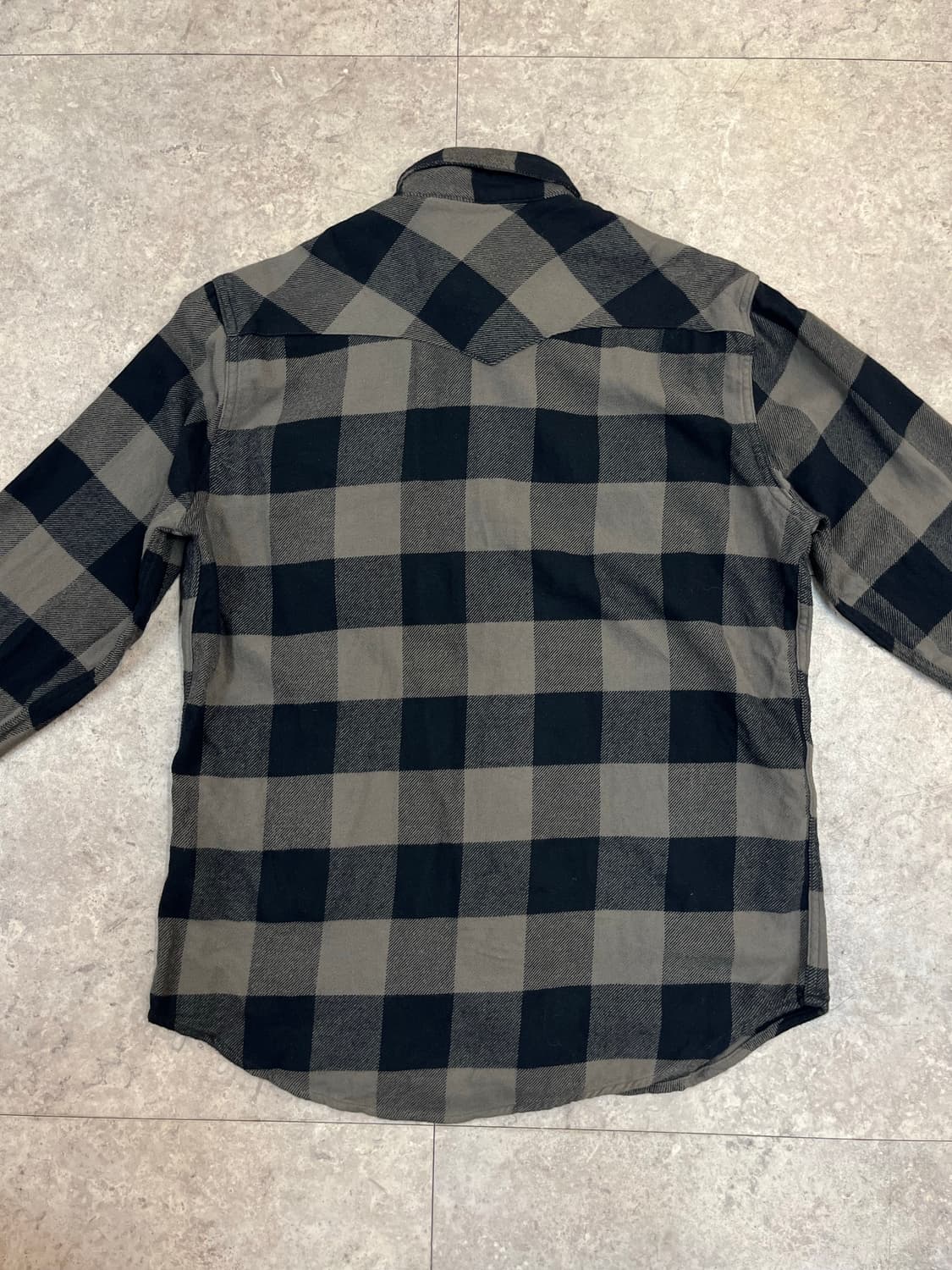 리바이스 웨스턴 체크 셔츠 차콜 L #csz3312 상품이미지8