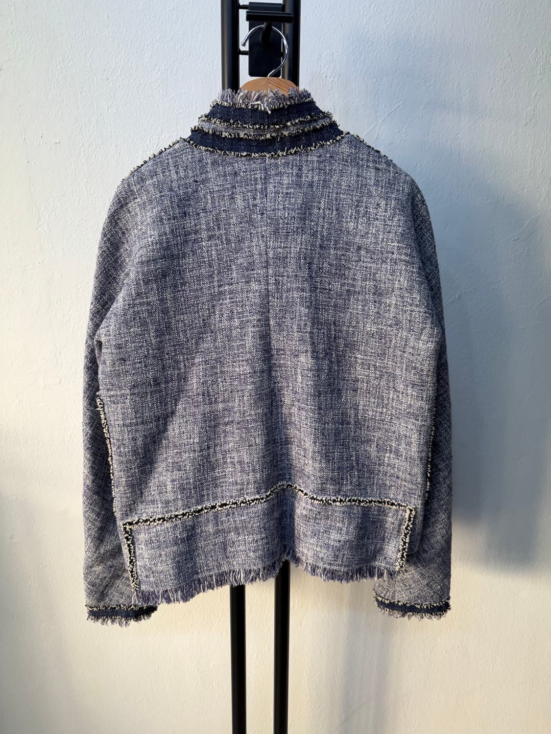 정품) TIME 타임 한섬 트위드 블루 자켓 82 상품이미지6