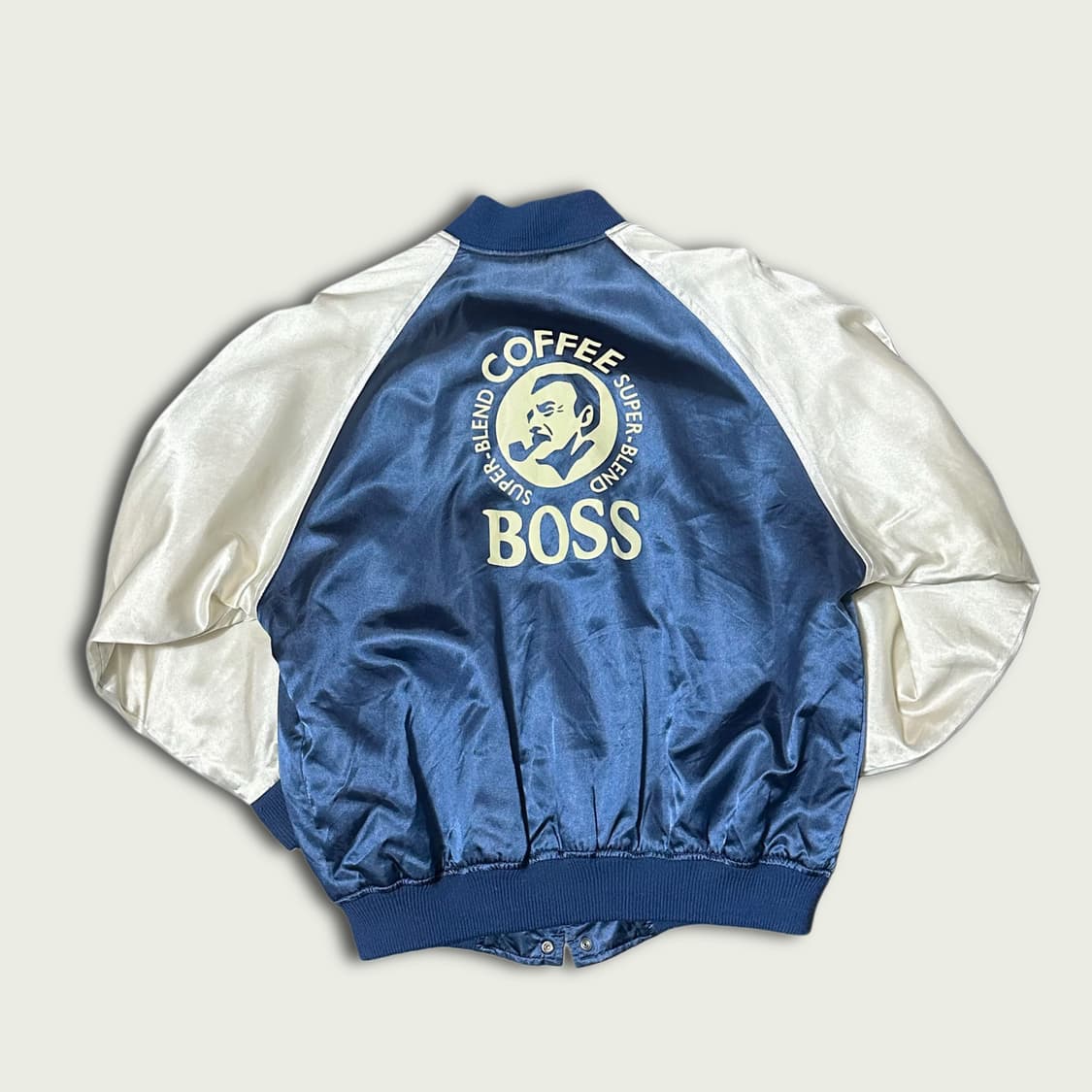 90s 산토리 보스 커피 사틴 자켓 상품이미지3