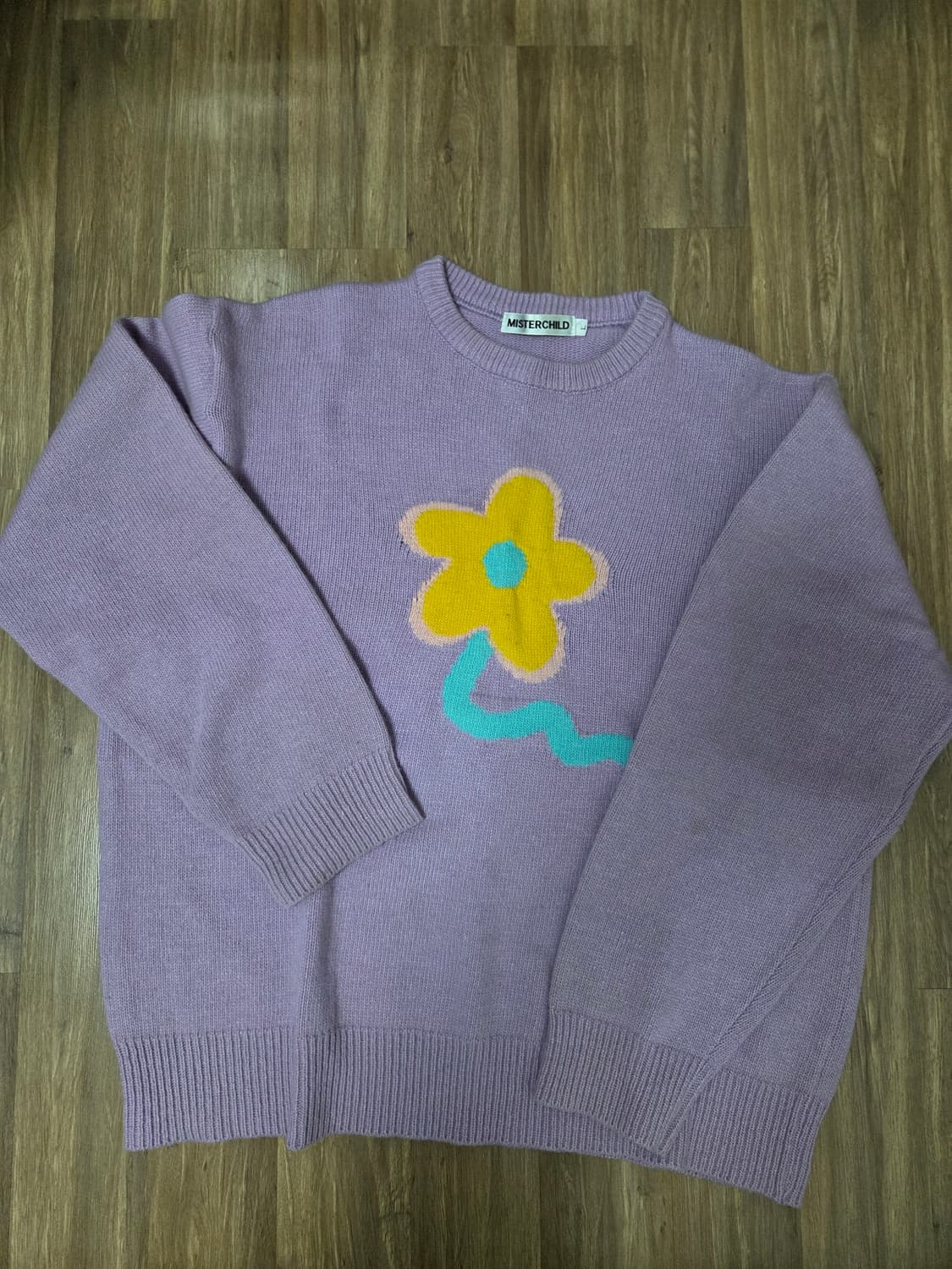 미스터 차일드 플라워 니트 퍼플 L 상품이미지1