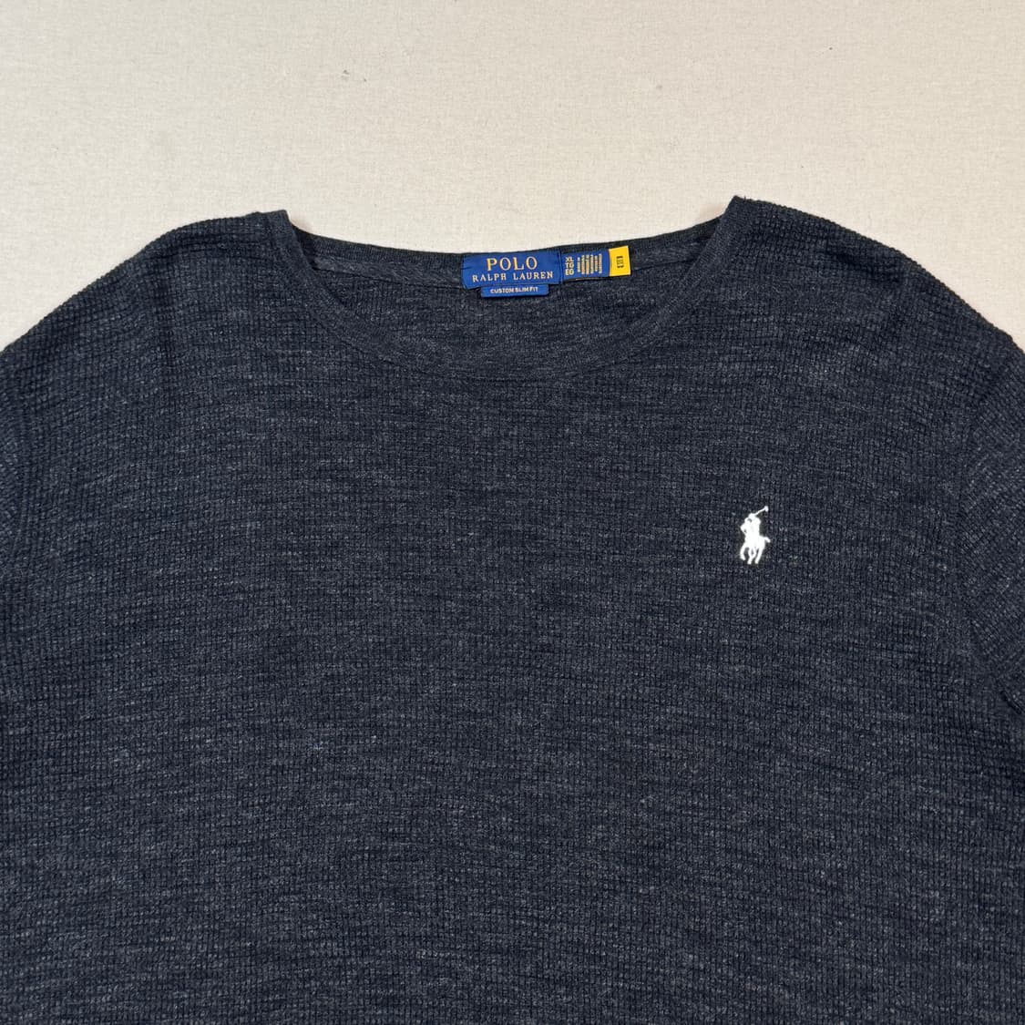 XL) 폴로 랄프로렌 써멀 와플티 롱슬리브 티셔츠 차콜 그레이 상품이미지3