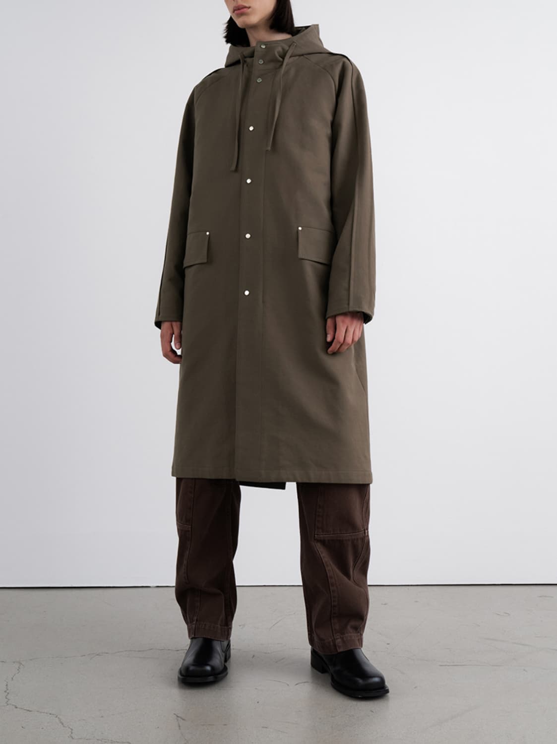 새상품(L)인사일런스 3M 신슐레이트 오버사이즈 후드 파카 브라운 상품이미지5