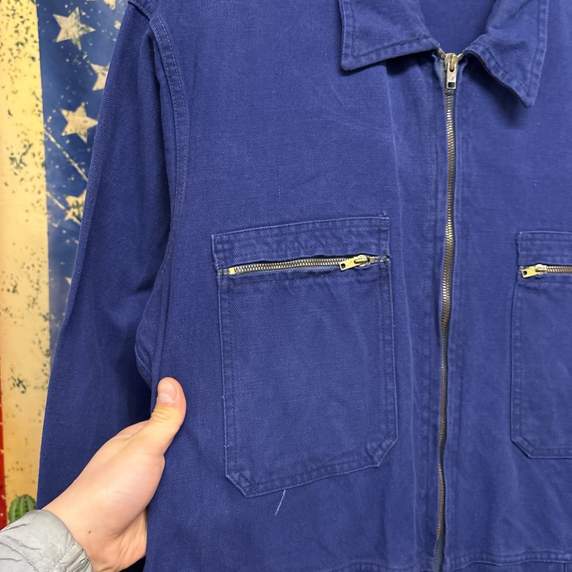 80~90s 프렌치 워크웨어 코튼트윌 커버올 점프수트 N982 상품이미지6