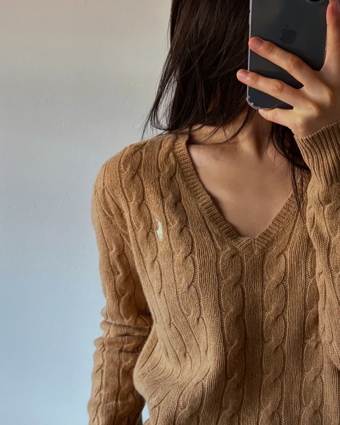 [M]폴로 랄프로렌 케이블 캐시미어 브이넥 니트 우먼스 상품이미지2