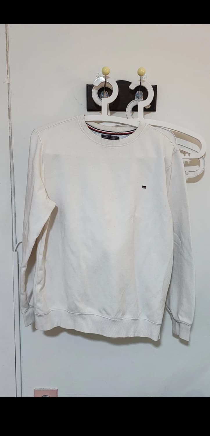 타미힐피거 화이트 맨투맨 M 상품이미지1