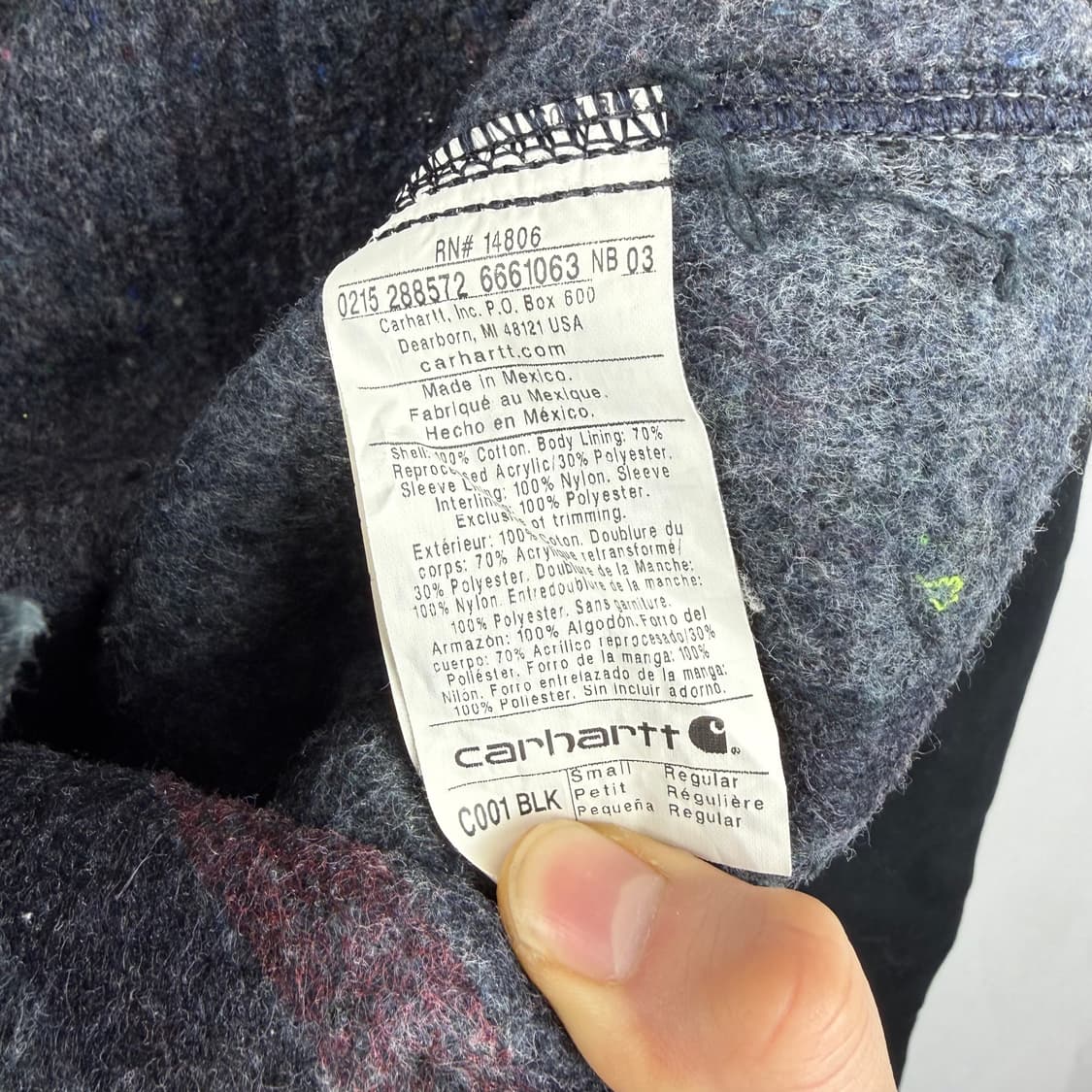 (S) 칼하트 C001 초어자켓 블랙 상품이미지5