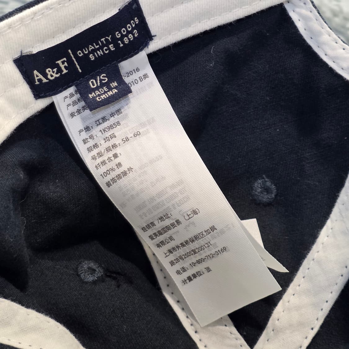 L7-8:아베크롬비 유니언잭 로고 코튼 캡 네이비 (58-60cm) 상품이미지8