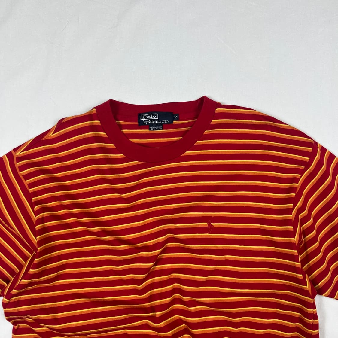 90’s 폴로랄프로렌 포니 로고 스트라이프 반팔티 상품이미지2