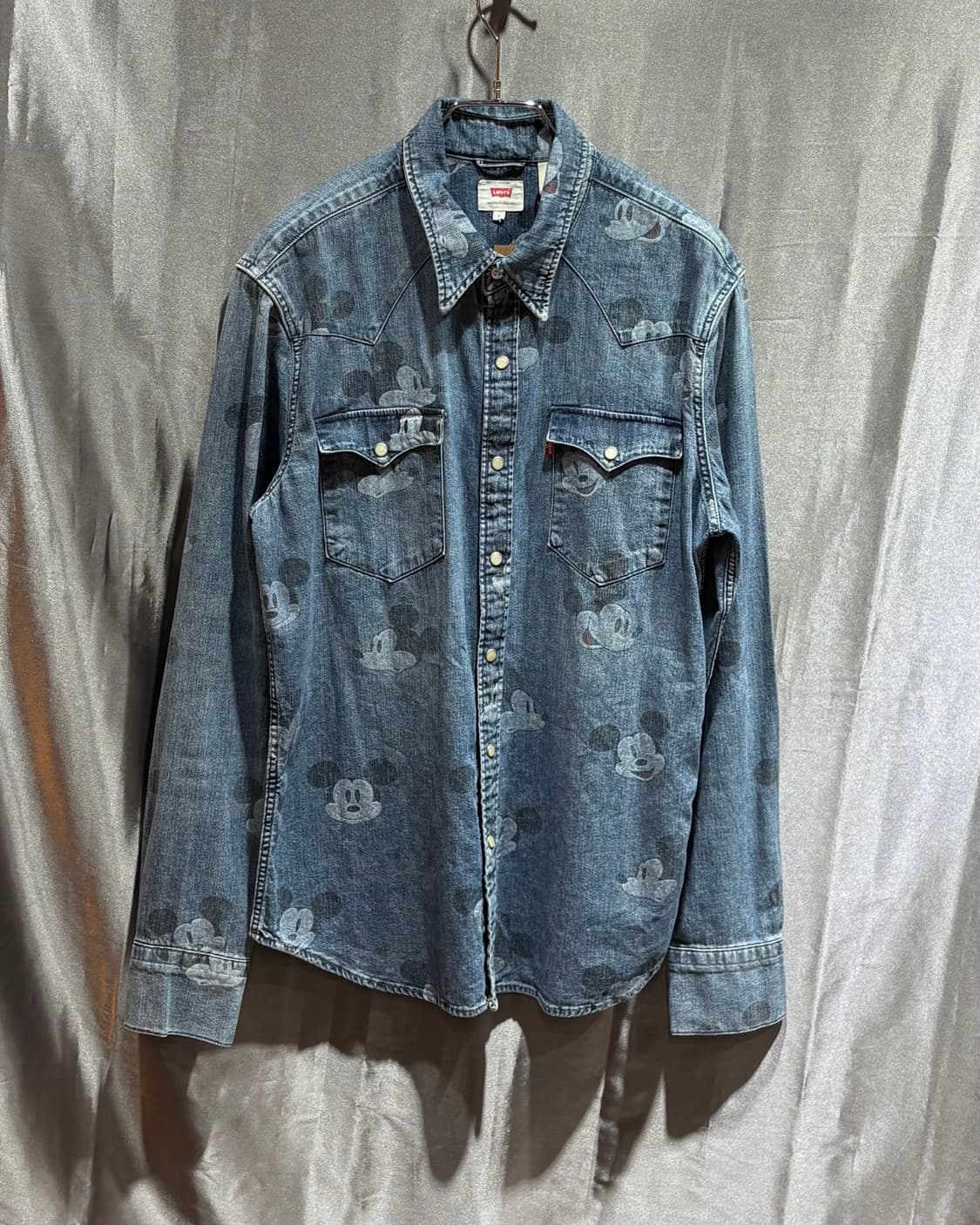 M LEVIS 리바이스 투포켓 미키마우스 웨스턴 셔츠 상품이미지2
