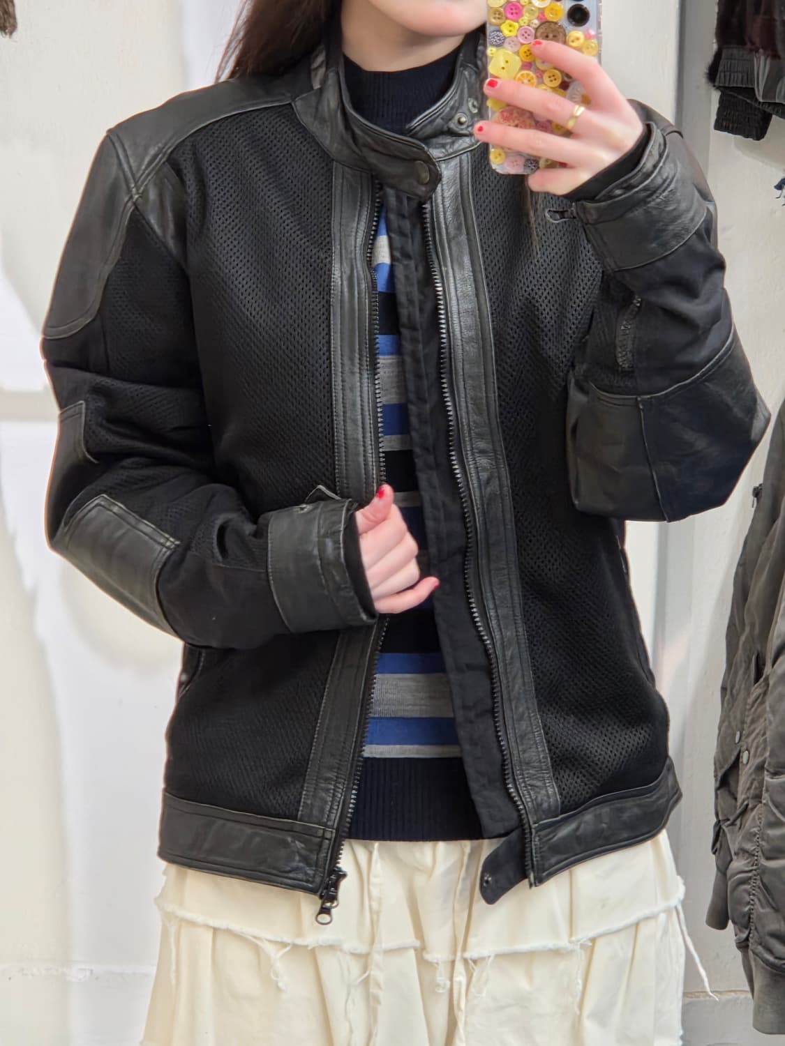 Tucanourbano 레더 레이싱 자켓 상품이미지4