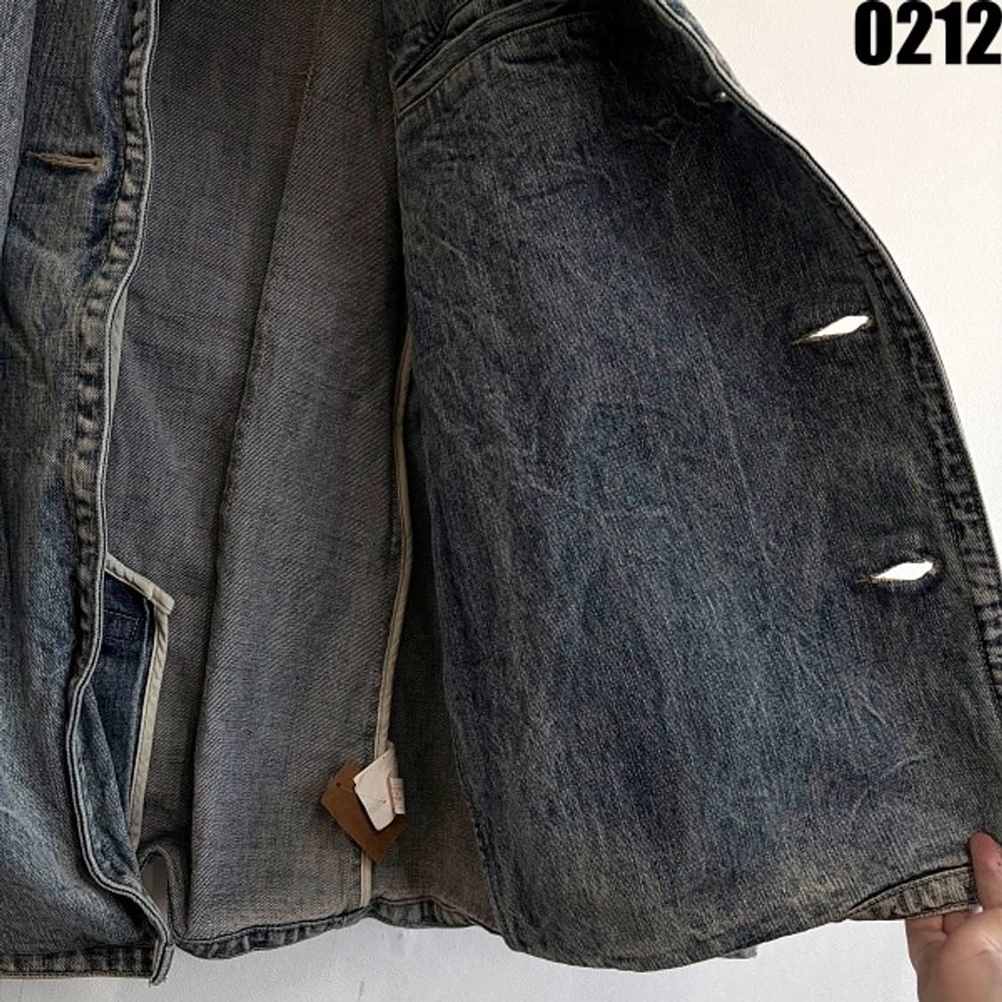 데님앤서플라이 랄프로렌 더블 브레스티드 데님 피코트 L 0212 상품이미지10