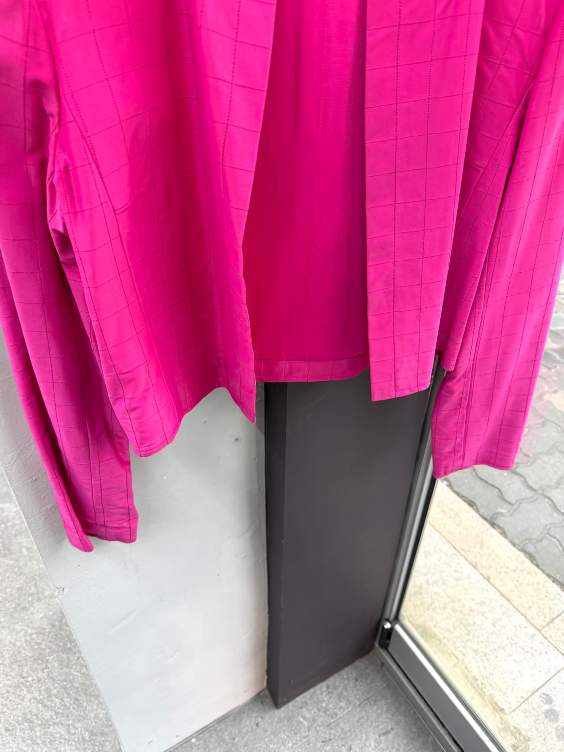 40/ 샤넬 Identification 00s 퀼팅 크롭 노카라 자켓 상품이미지6