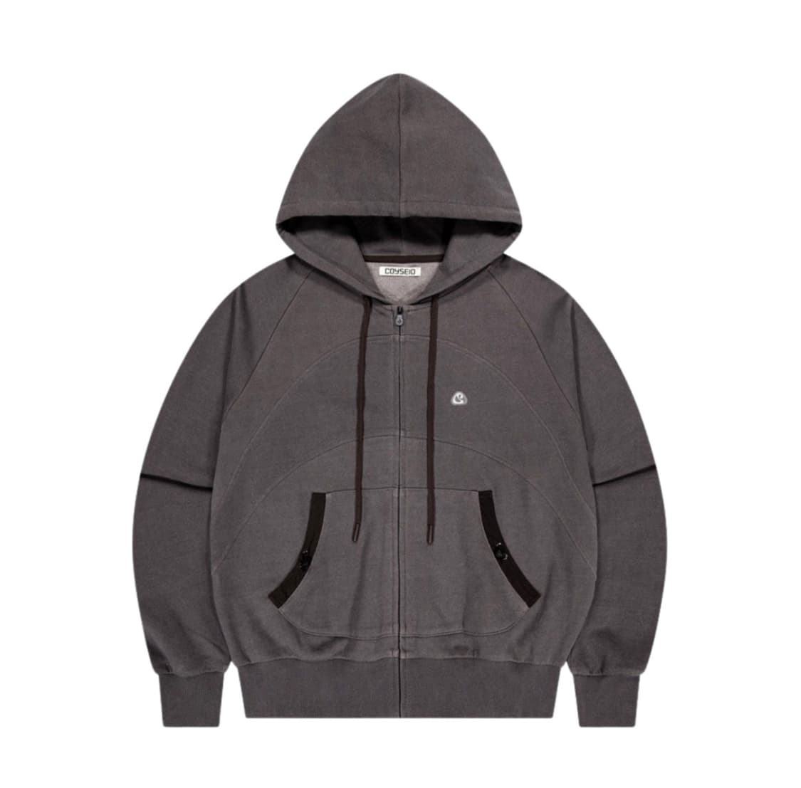 코이세이오 스트링 포켓 후드집업 와인 상품이미지1