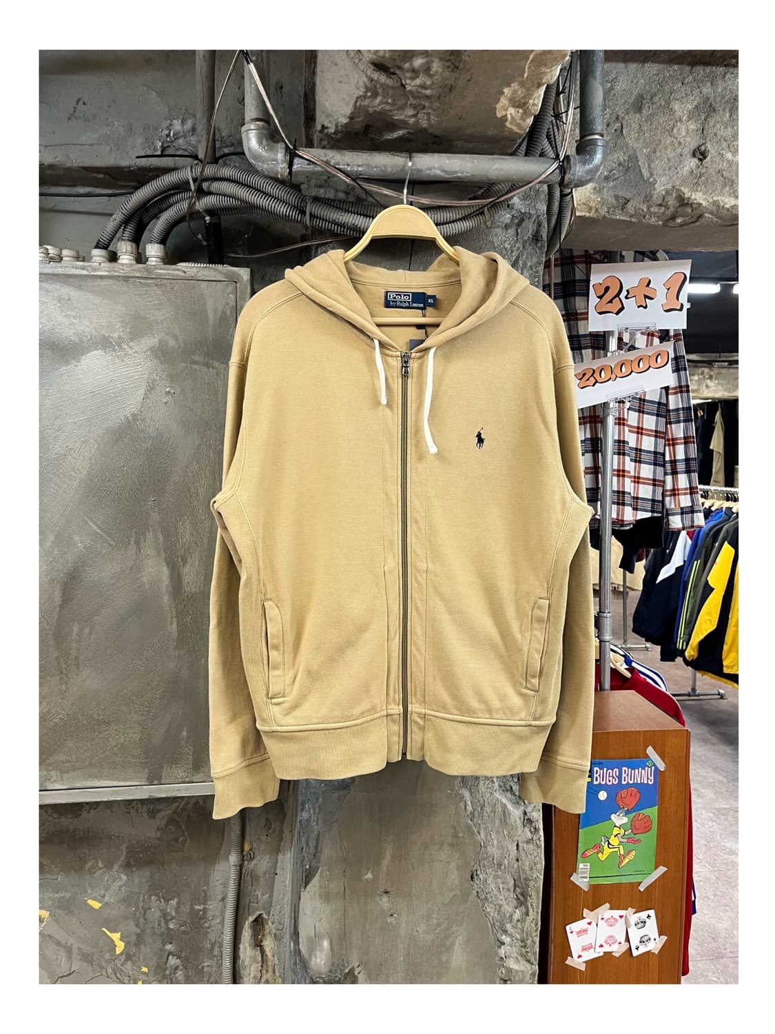 폴로 랄프로렌 후드집업 베이지 XL #csz3440 상품이미지1