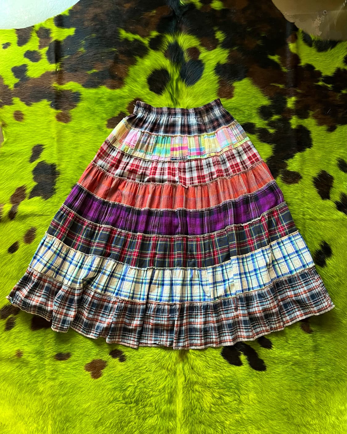 -1990s JPN Vintage Patch-Work Long Skirt 상품이미지7