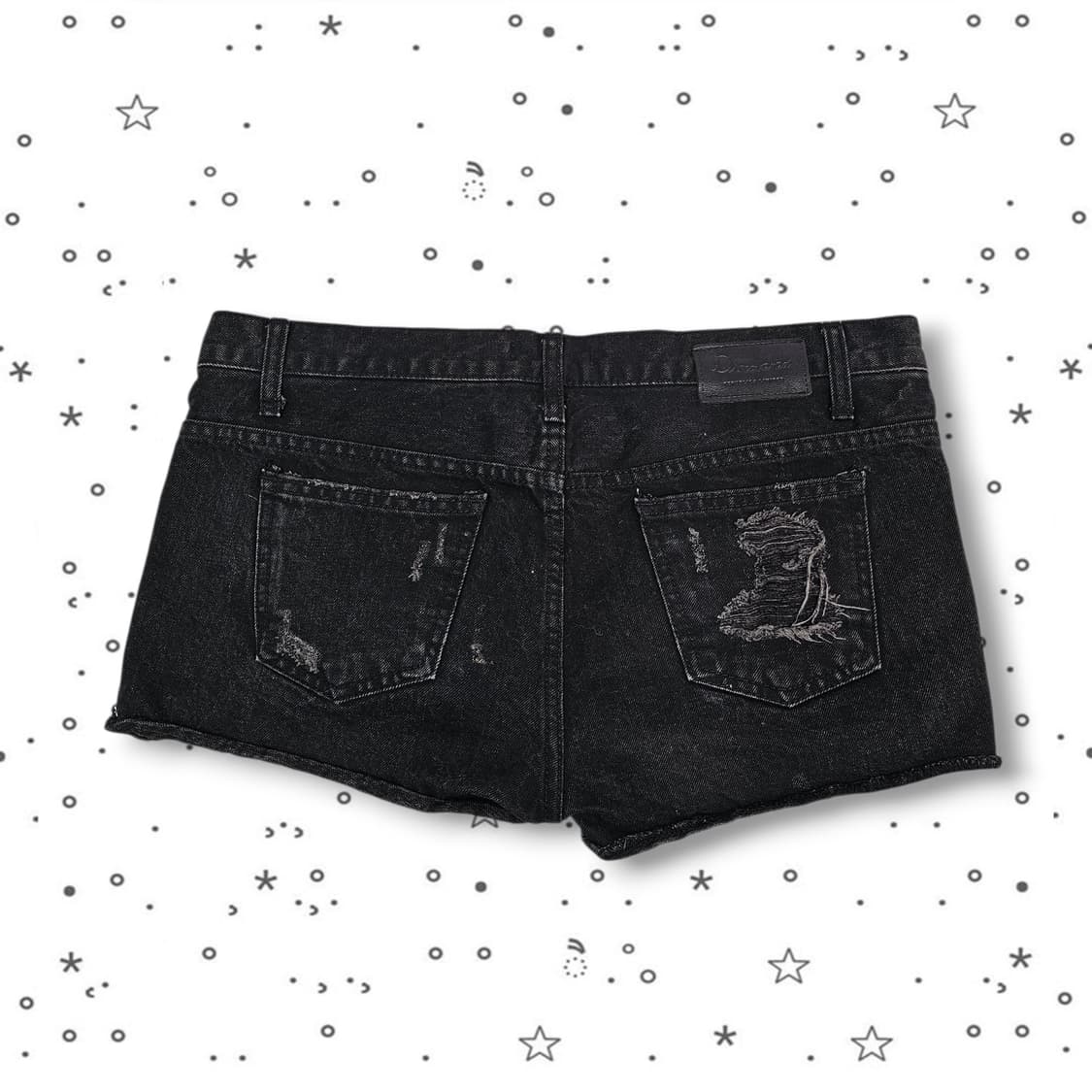  DISCOVERED 데미지 블랙 데님 숏팬츠 상품이미지4