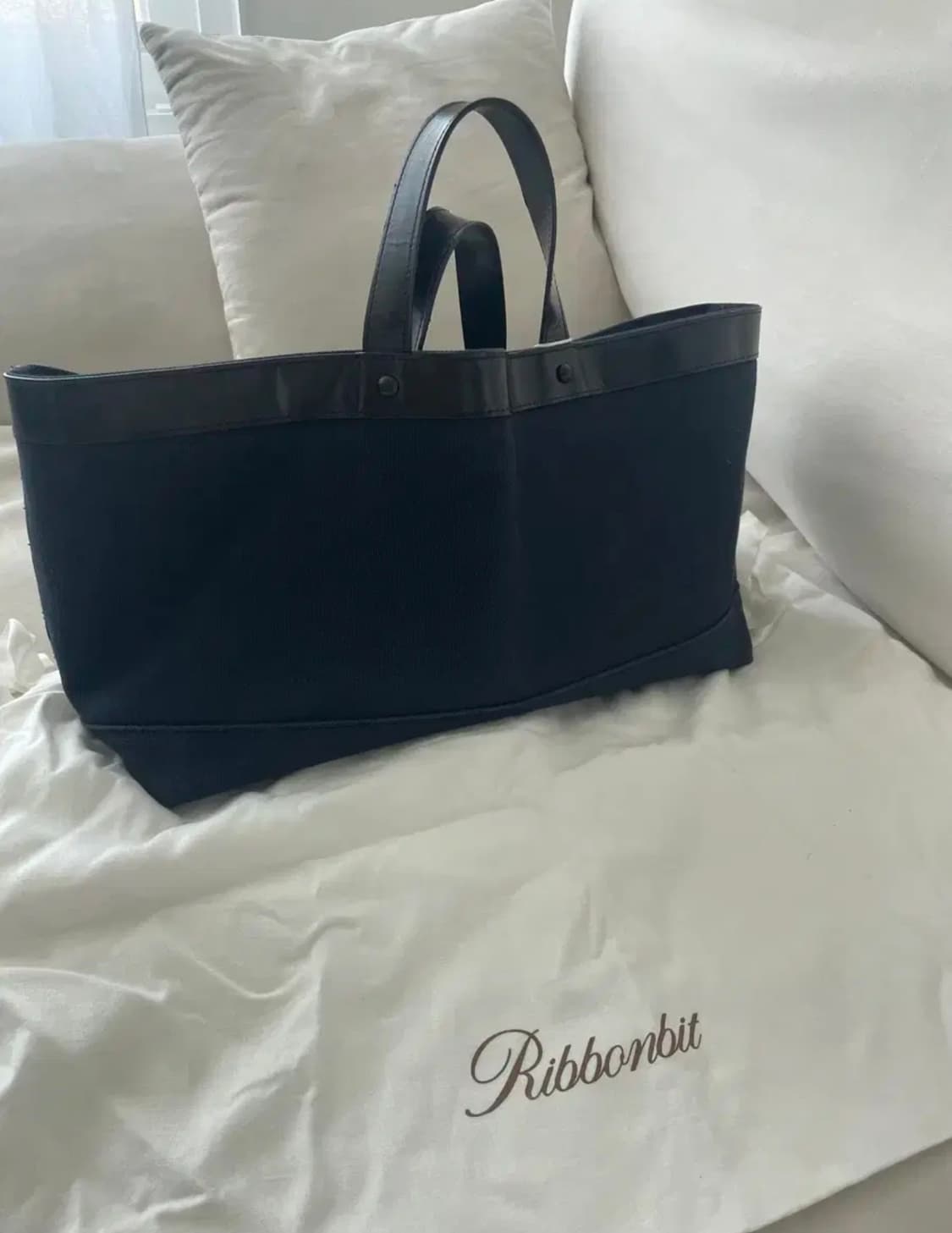 리본빛 Ribbonbit Lepan Handle Bag 네이비 상품이미지2