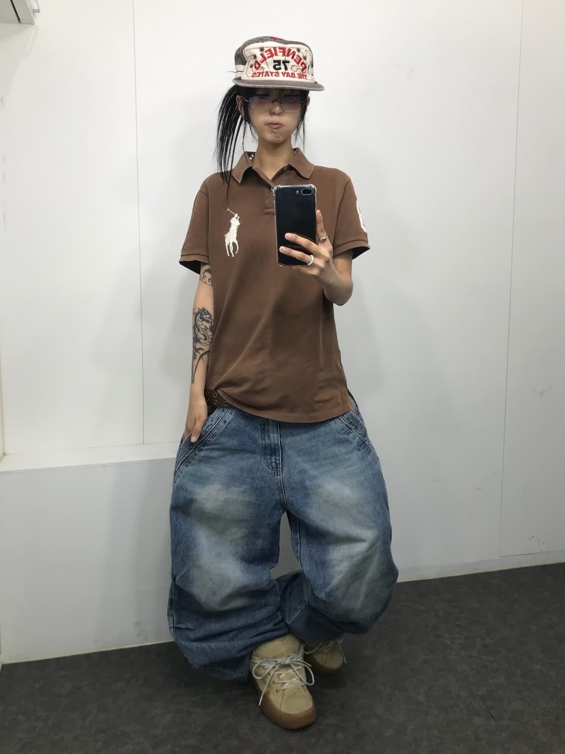 폴로 빅포니 브라운 피케 티셔츠 ( 레어 ) 상품이미지6