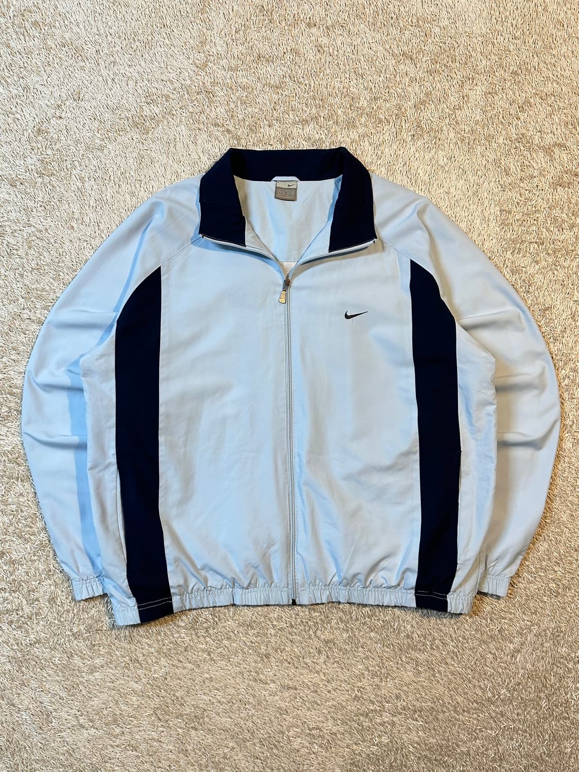 00's 나이키 올드스쿨 스우시 배색 바람막이 자켓 스카이블루 상품이미지1