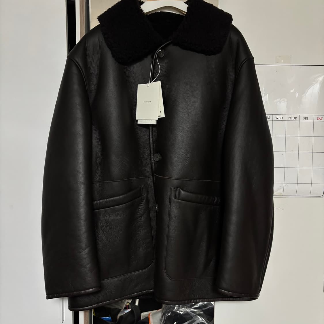 코스 리버서블 시어링 에비에이터 재킷 무스탕 상품이미지8