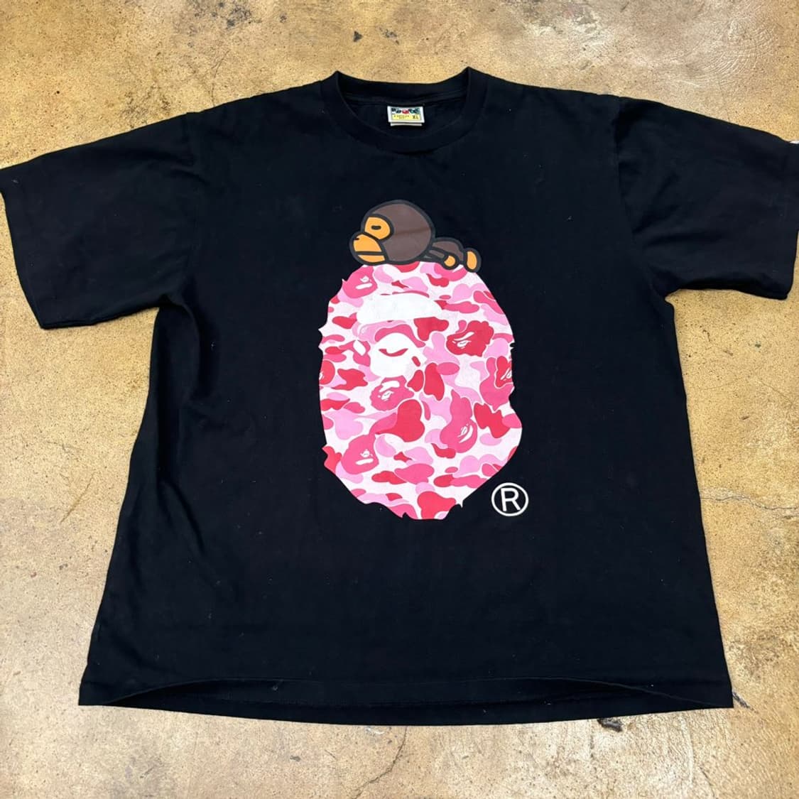 베이프 에이비씨 abc 핑크 카모 마일로 온 에이프 반팔티  상품이미지2