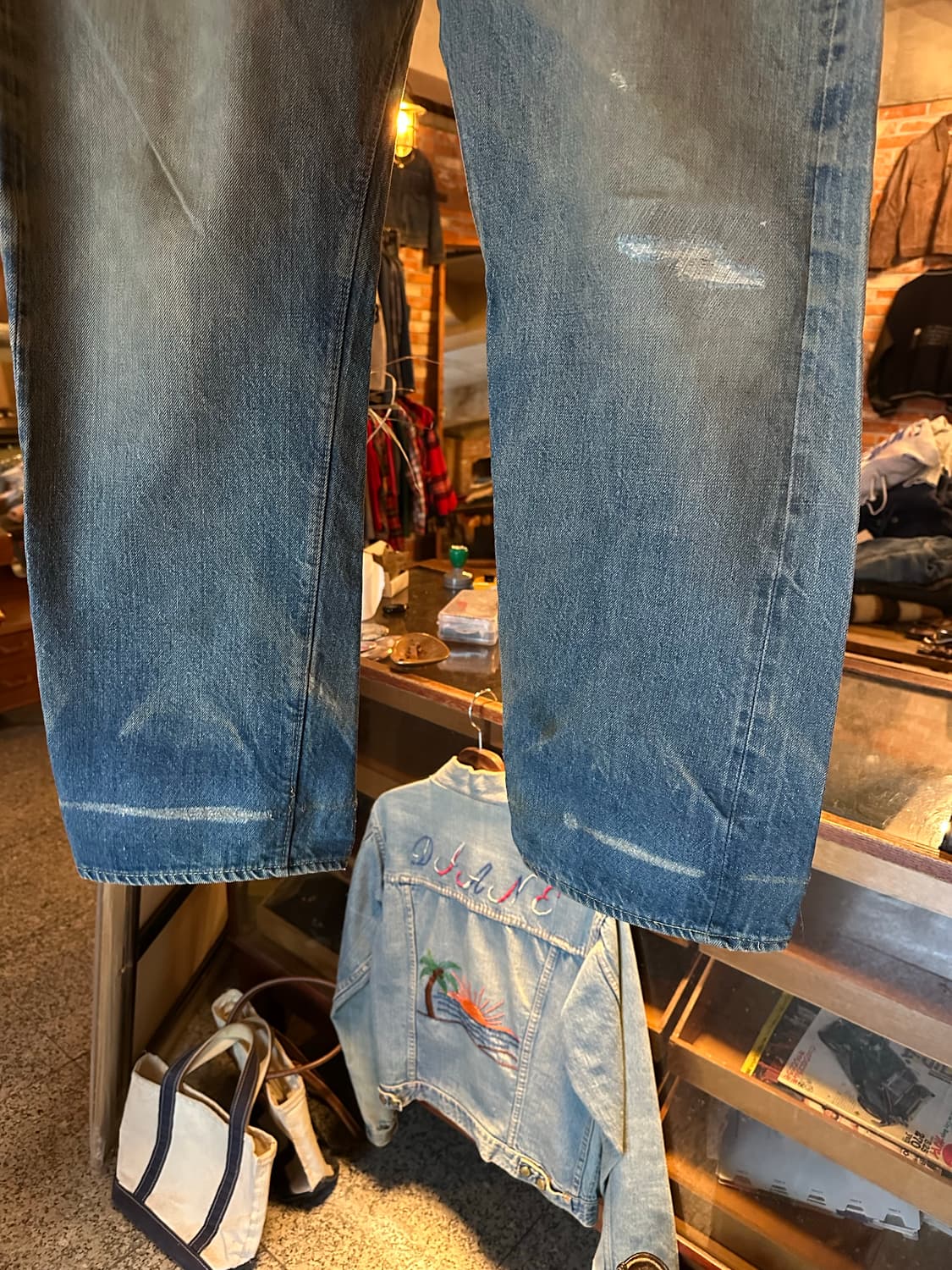 70s USA 빈티지 리바이스 501 6전기 셀비지 데님 팬츠 상품이미지3