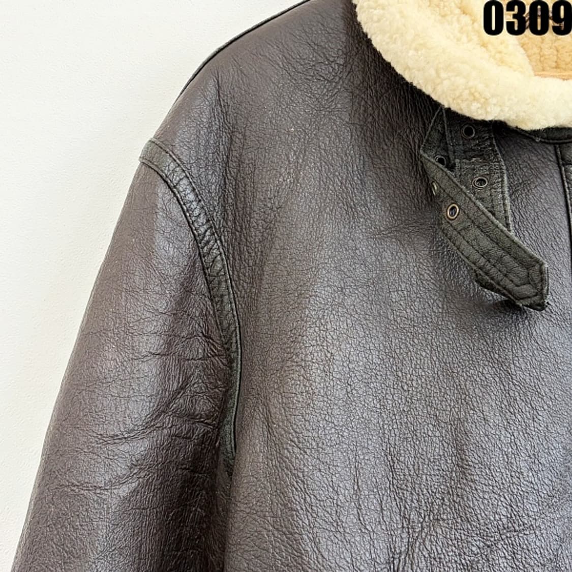 빈티지 B-3 무스탕 레더 자켓 L 0309 상품이미지5