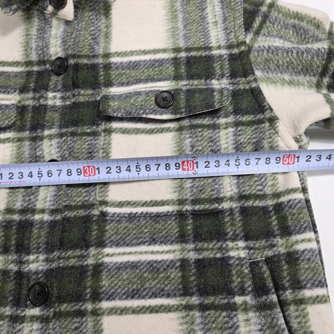 1796 코오롱스포츠 여성 체크 플리스 셔켓 90  RFID 상품이미지3