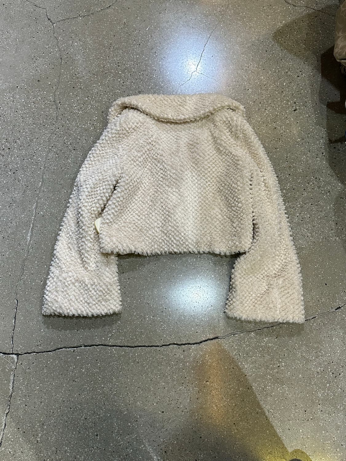 VINTAGE 빈티지 아이보리 크롭퍼자켓💯 상품이미지5