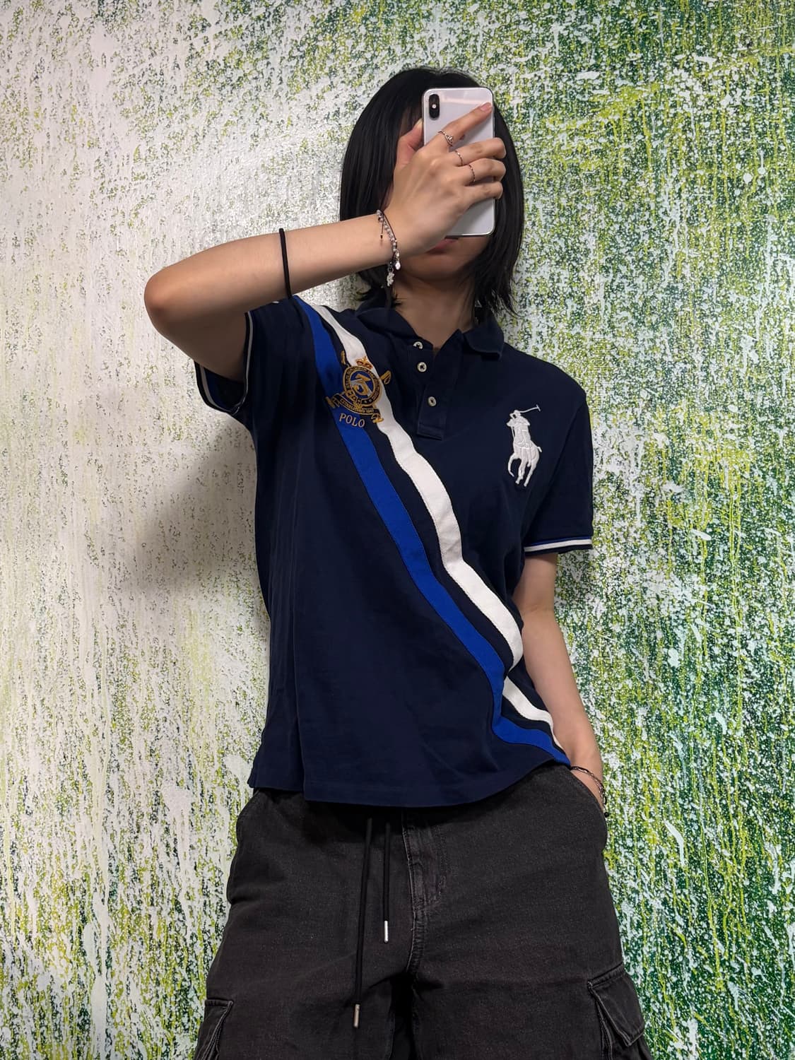 폴로 빅포니 치프키프 자수 네이비 반팔 카라 티셔츠 M  상품이미지1