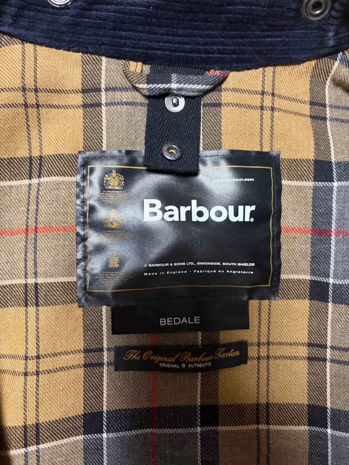 [40] 바버 비데일 왁스 자켓 네이비 40사이즈 상품이미지2