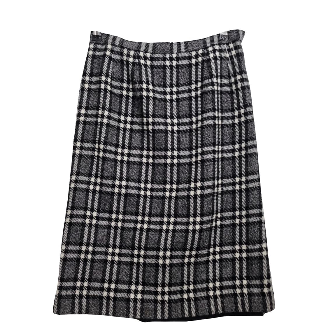 TOKYO STYLE 빈티지 그레이 체크 스커트 울 100% 상품이미지1