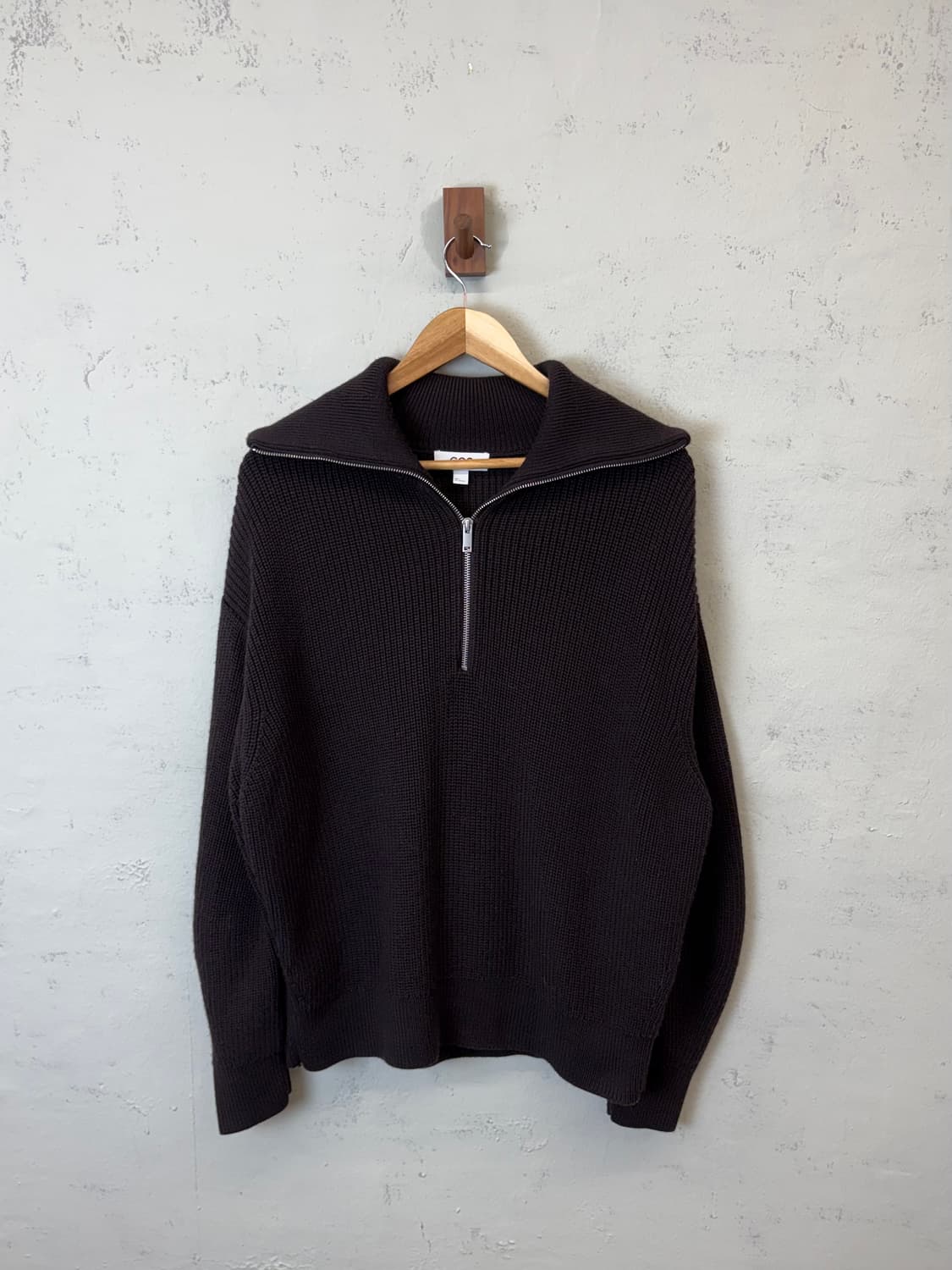 COS 코스 울 코튼 하프집업 점퍼 상품이미지1