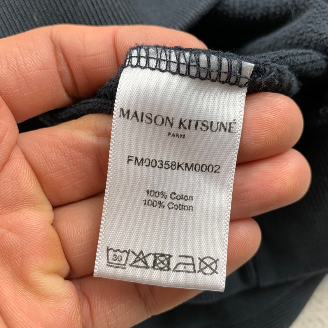 메종 키츠네 더블 폭스헤드 스웻셔츠 맨투맨 블랙 상품이미지6