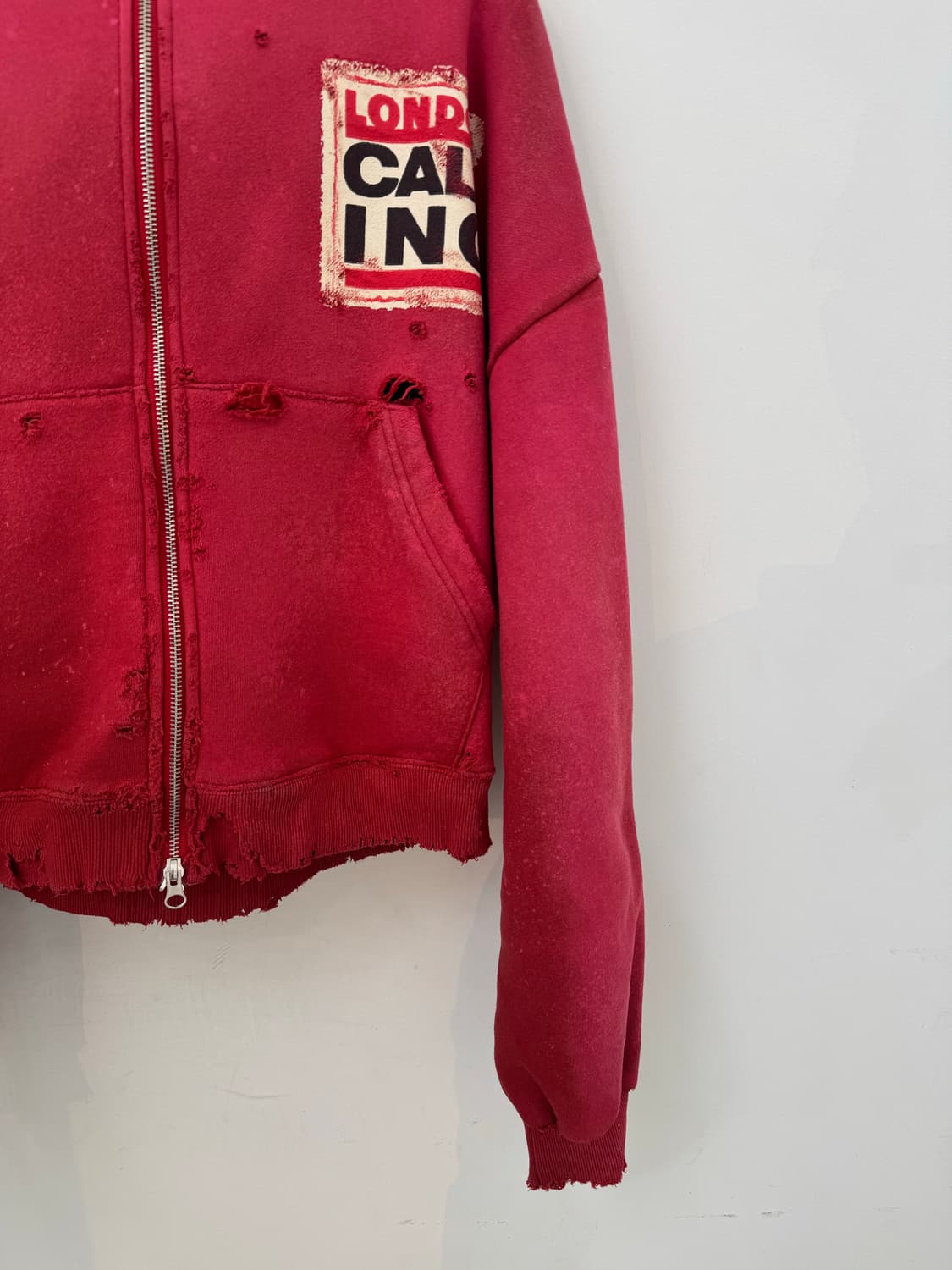 빈티지 크롭 후드집업 상품이미지3