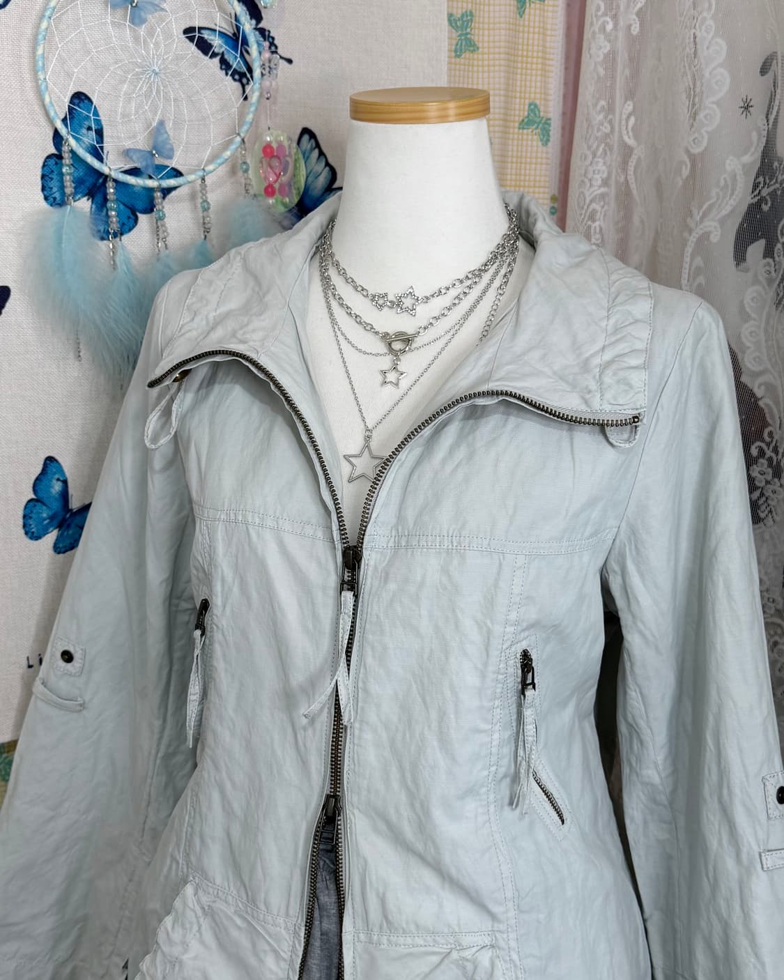 아이스 블루 투웨이 집업 자켓 상품이미지6