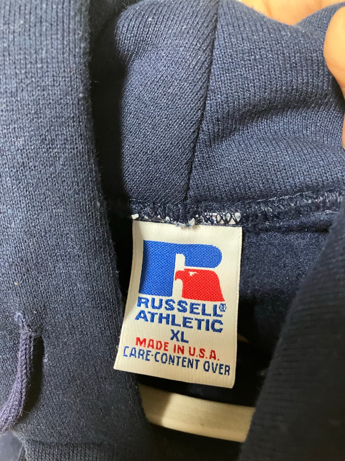 90s 러셀 후드티 네이비 made in USA  상품이미지3