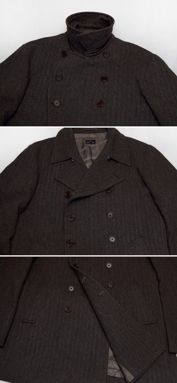 폴스미스 클래식 울헤링본 더블 피코트 자켓 (L / 100+) 상품이미지4