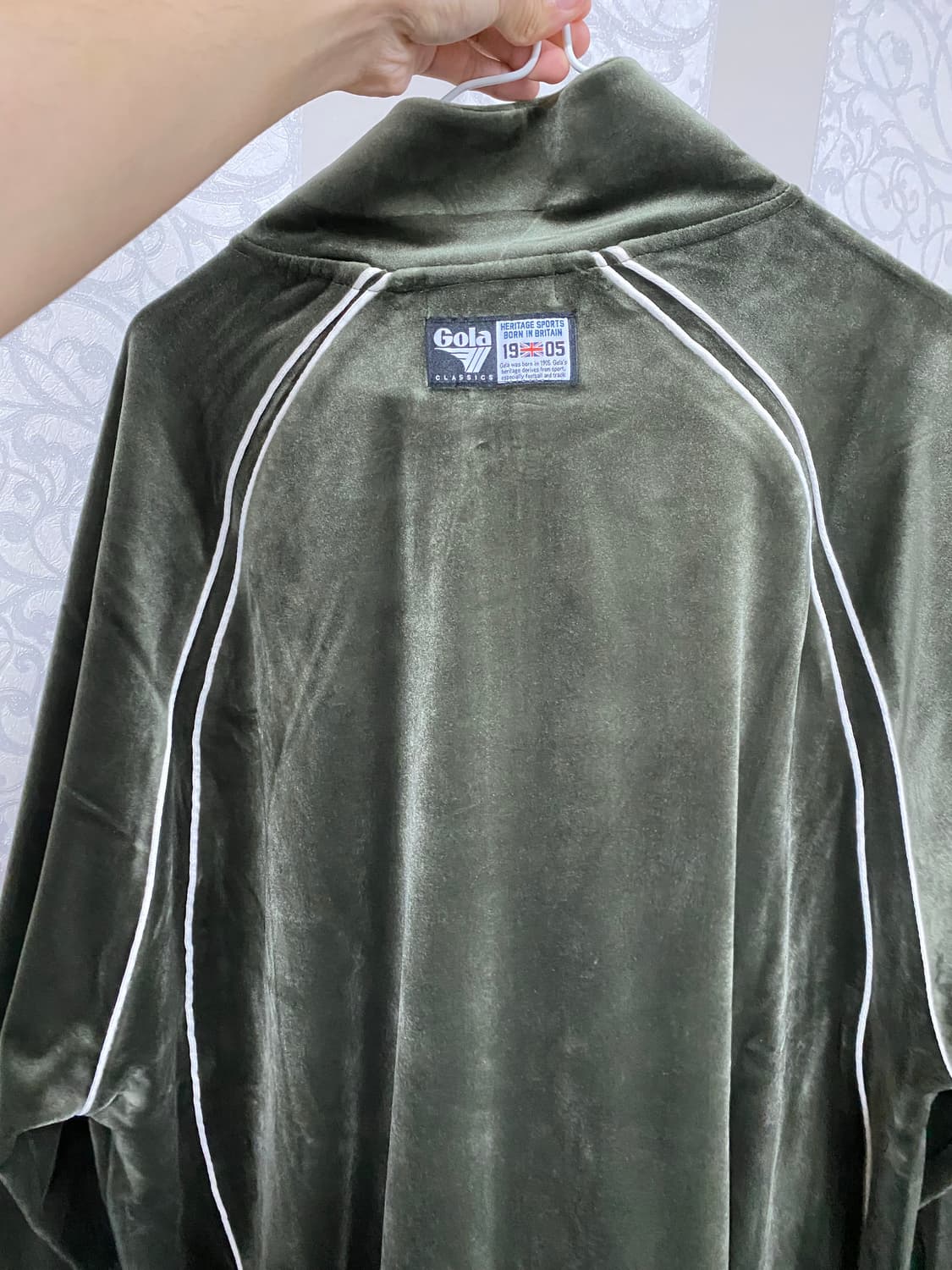 골라 벨루어 져지 카키 L 상품이미지3